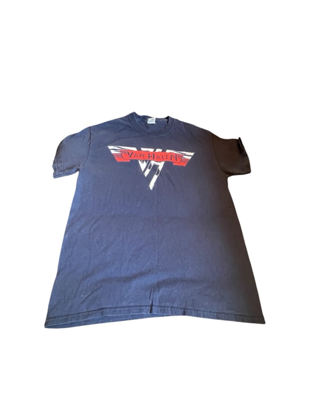 Van Halen Logo Graphic Tee in Blue with Red Accent